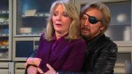 Marlena and Steve watch in horror as John codes on Days of our Lives | Image: Peacock